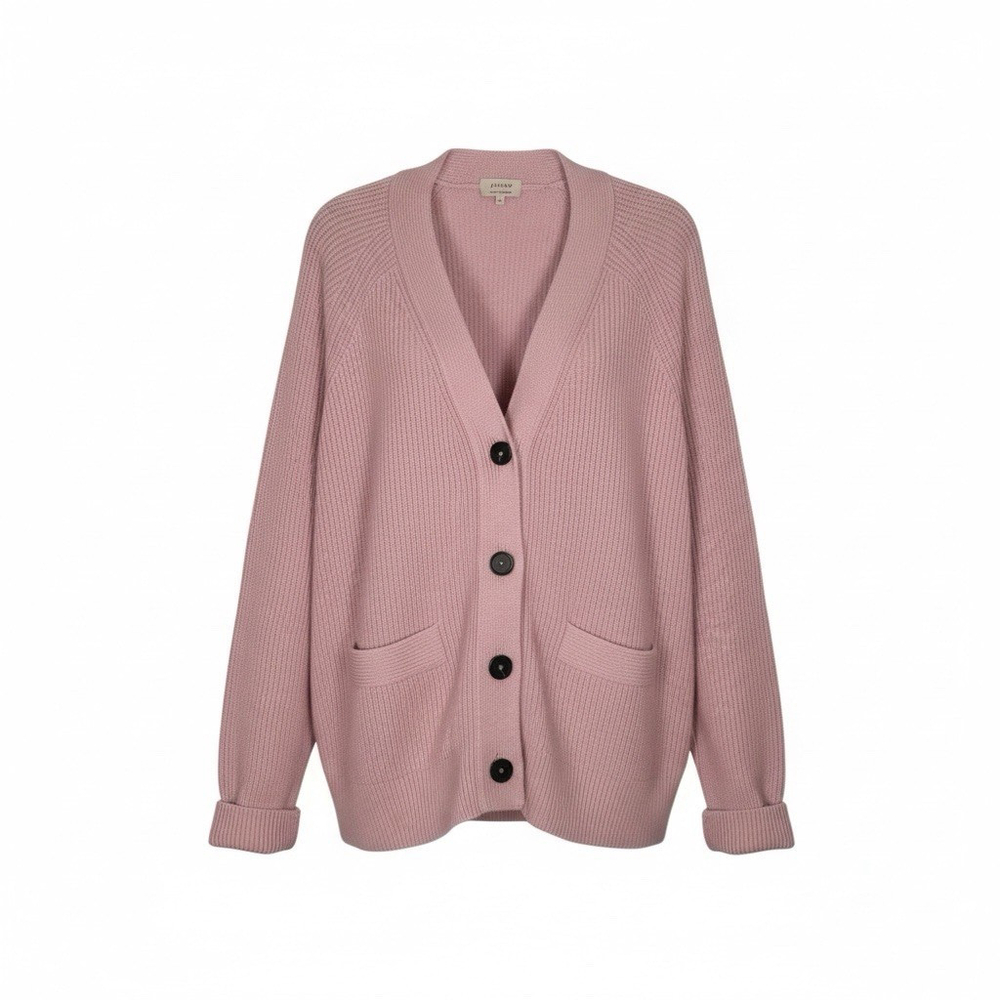 Jigsaw Cardigan Sweater Women’s Small Pink Wool Cashmere Button Front Knit Top